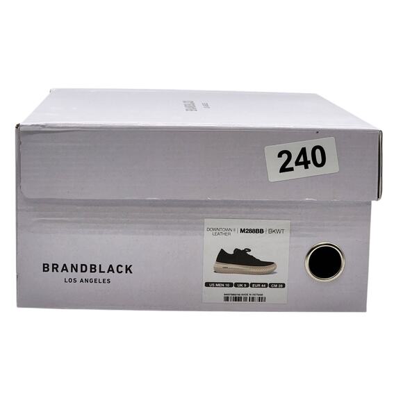 Brandblack Downtown Leather Sneakers M288BB-NWB Black White US 10 EU 44 - New - Picture 8 of 8